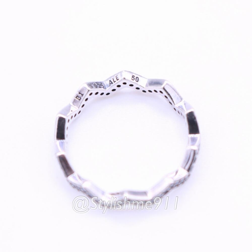 Authentic Pandora Shimmering Zigzag Ring - Picture 3 of 10
